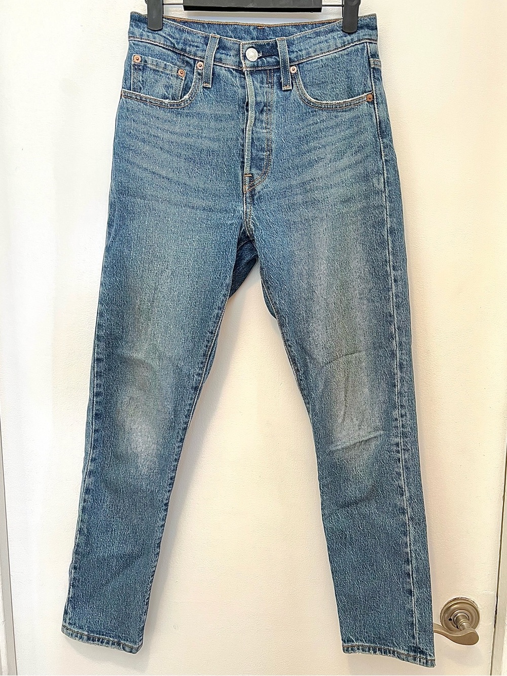 Levi's 501 Skinny High Rise Women's Jeans Button Fly Medium Wash Size 24